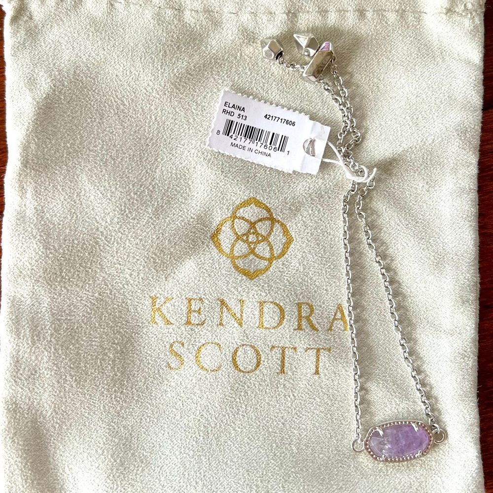 Kendra Scott Elaina Adjustable Bracelet in Amethyst